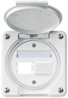 Kit di montaggio robusto IP55 uscita frontale per 2×R&M bianco