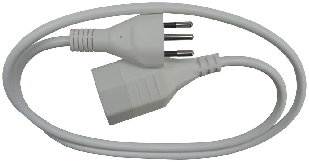 Cavo di prolunga ELBRO PVC 10A 230V 3×1mm² tipo 12/tipo 13 1m bianco