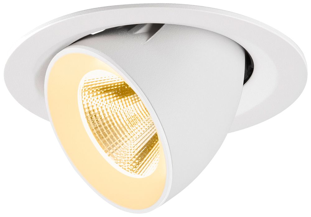 Downlight LED SLV NUMINOS GIMBLE M 12W 1800lm 3000K NB DALI Ø135×95 blanc