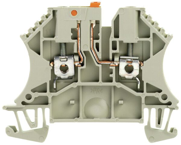 Borne de test sectionnable Weidmüller WTR 2.5 connexion à vis pivotant TS35 gris