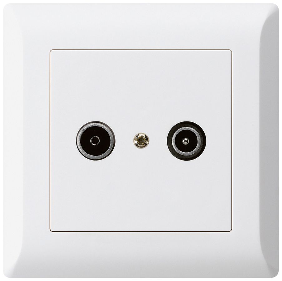 Prise de passage ENC kallysto.line R/TV 23dB blanc