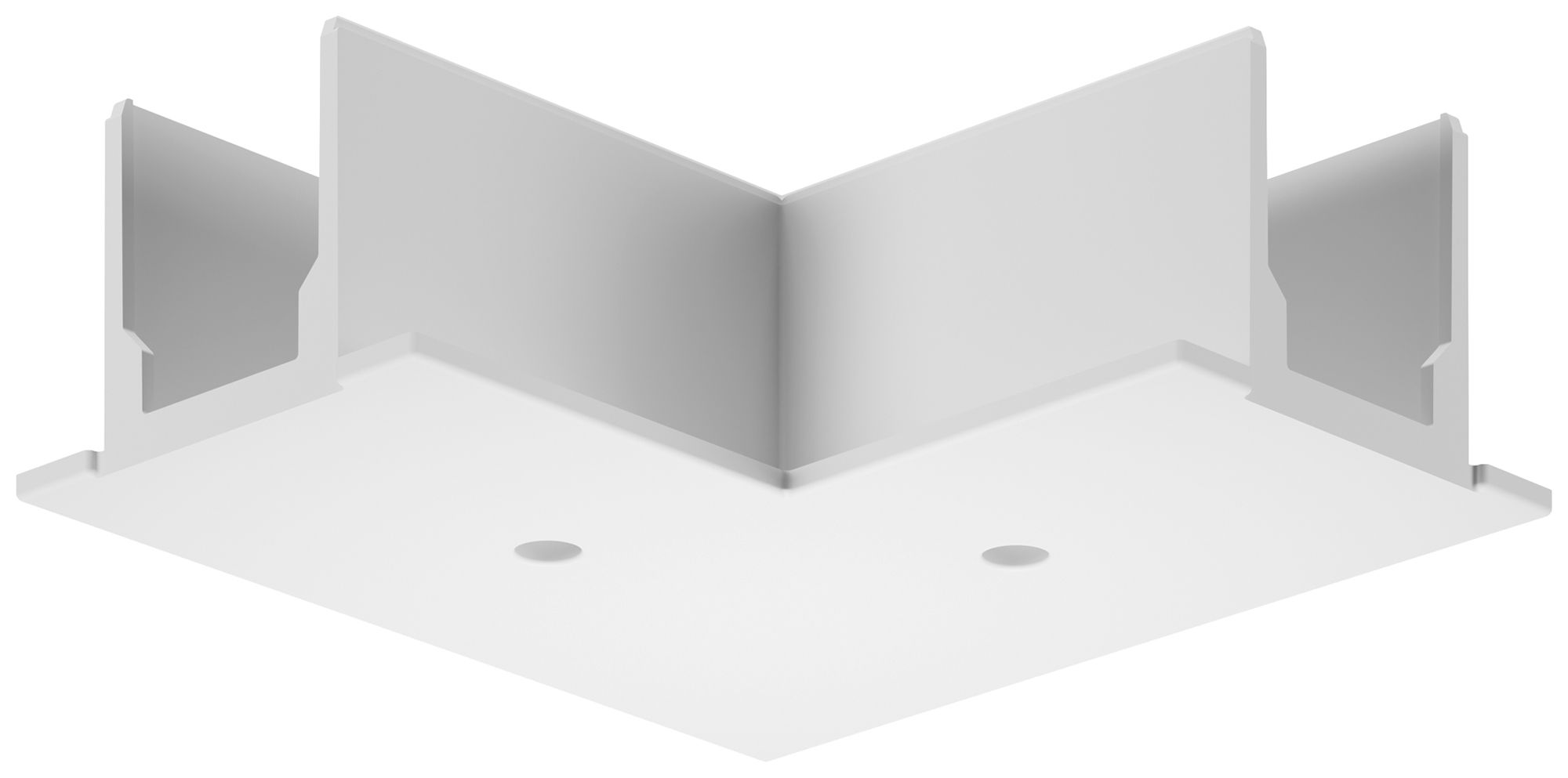 EB-Blindabdeckung Sylvania OneTrack L-Einspeiser Polycarbonat 100×100mm weiss