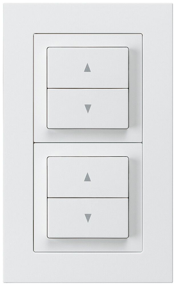 Combinaison ENC kallysto.pro grd.I-I verticale 2×interrupteur pour stores blanc