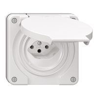 NUP-Steckdose NEVO, 1×T13, IP21, weiss