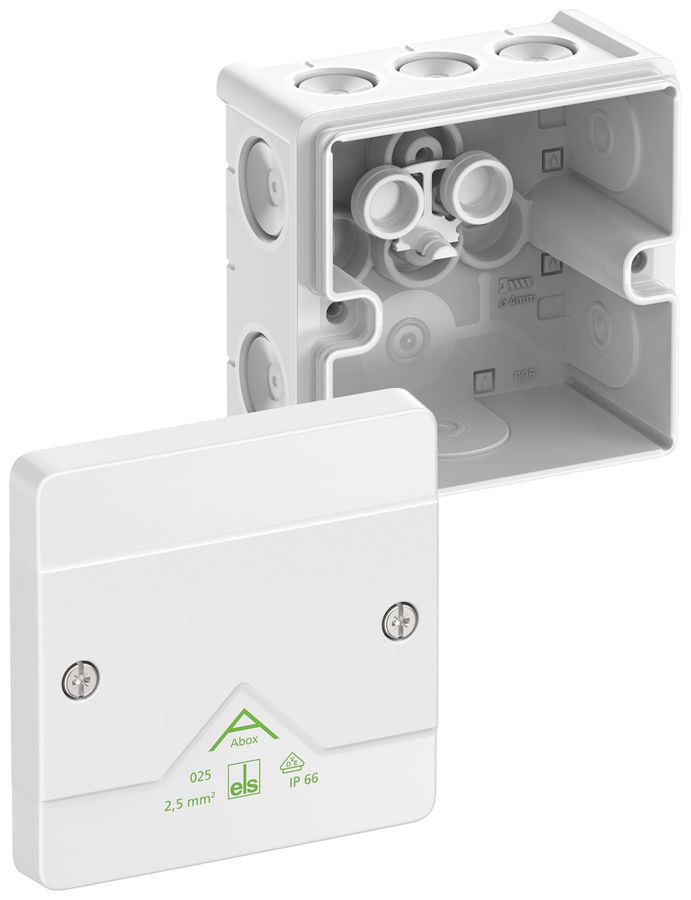 Boîte de dérivation AP Spelsberg Abox 025-L/w 87×87×52mm IP66 bc