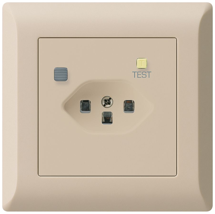 UP-Steckdose KLI T23 FI 30mA beige