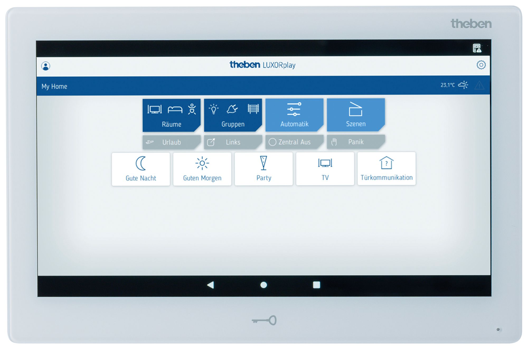 Tablette de contrôle Theben LUXORliving CP10 254mm 10" blanc