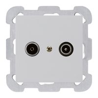 UP-Antennendose kallysto R/TV 14dB Durchgangsdose hellgrau Befestigungsplatte