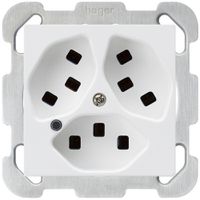Presa INC Hager kallysto 3×T23 illuminato B bianco ultra