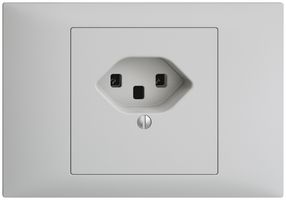 EB-Steckdose EDIZIOdue T23 16A hellgrau, Schraubklemmen