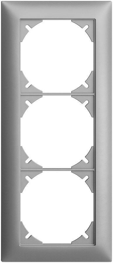 Abdeckrahmen EDIZIOdue 1×3 silver