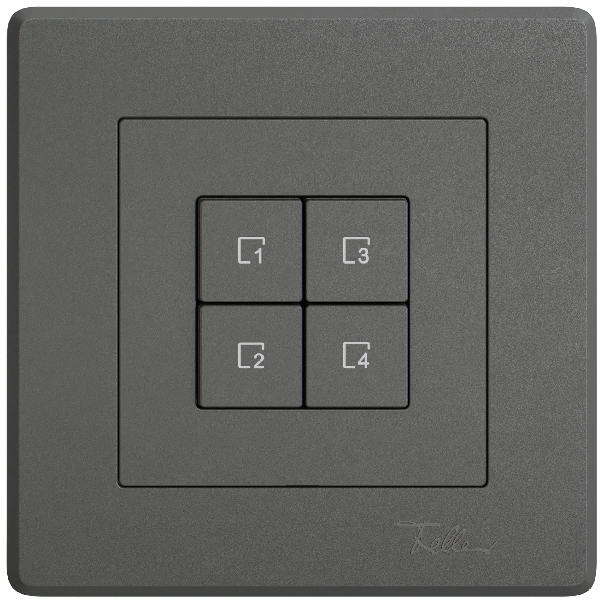 Commande pour poussoir scènes ENC EDIZIO.liv Wiser SNAPFIX® 4 scènes WLAN 4T grf