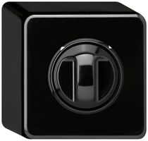 Interruttore/tasto rotativo AP per tapparella basico nero, commutatore