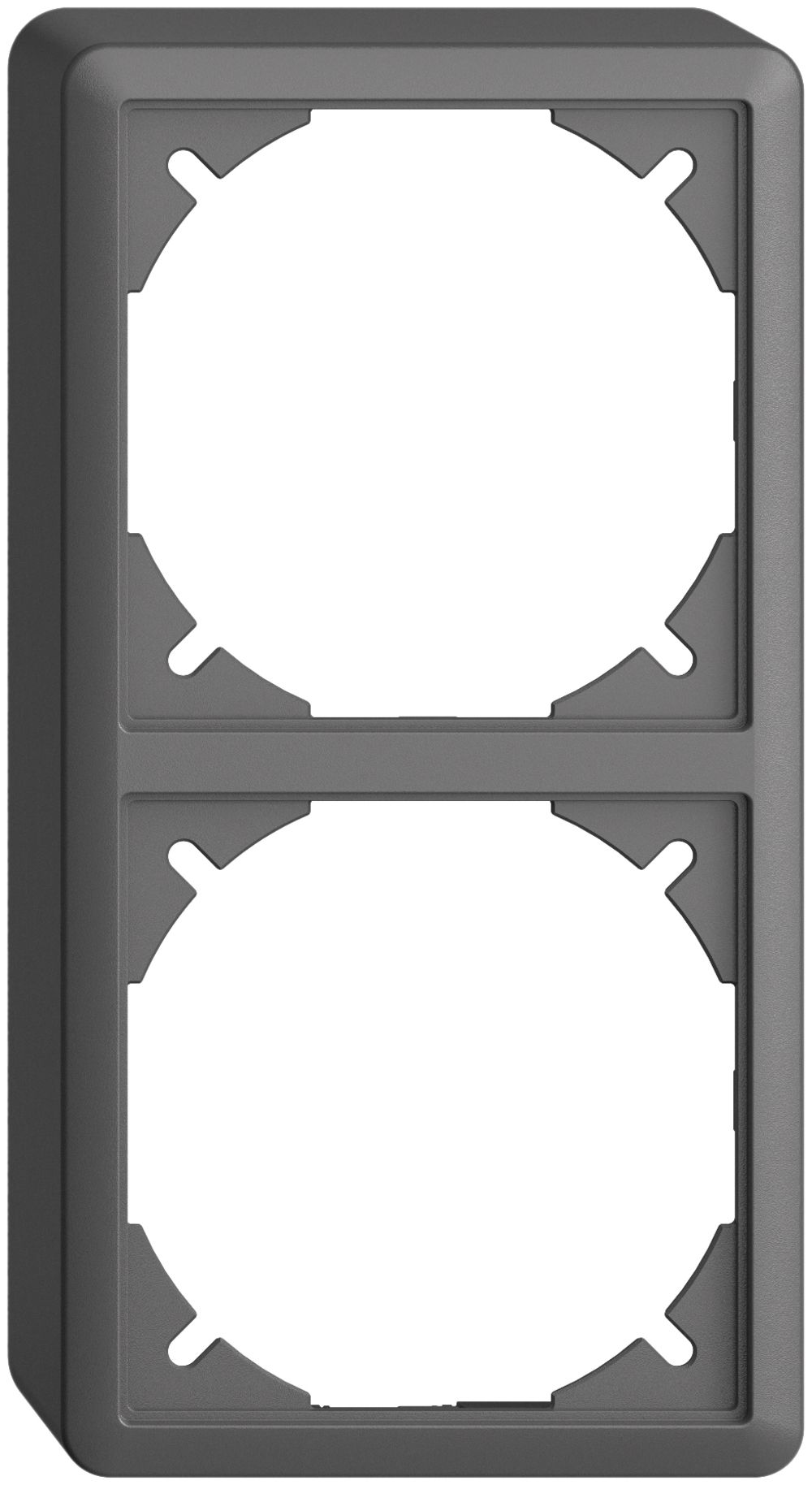 Cappa EDIZIOdue 39mm I-I grigio scuro per combinazione verticale/orizzontale