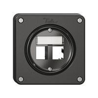 Kit de montage Feller freenet, pour sortie droite, double, noir