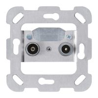 Einsatz zu R/TV-Dose Hager 19dB Durchgangsdose mit Befestigungsplatte