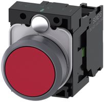 Contatto pulsante Siemens SIRIUS ACT supporto 1Ch rosso anello frontale met.