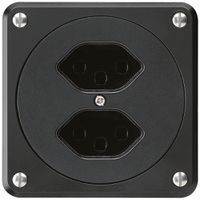 Prise ENC robusto 2×type 23 noir sans clapet pour combinaison