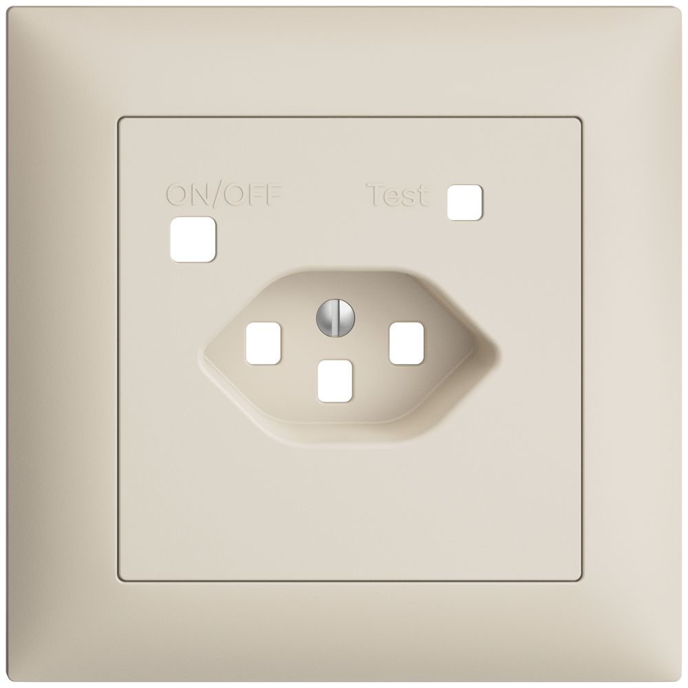 Frontset EDIZIOdue zu FI-Steckdose FMI, T23, crema