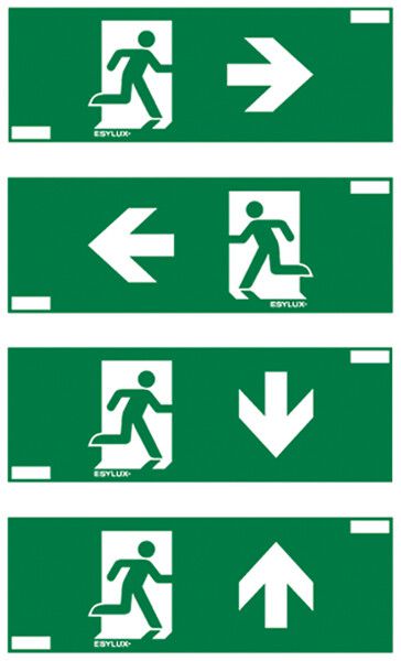 Piktogramm-Satz ESYLUX SLX 24m Pfeil R/L/U/O 370×130mm