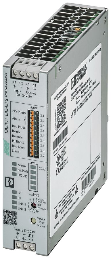 Impianto UPS PX QUINT4-UPS/24DC/24DC/5/PN PROFINET IN:24VDC OUT:24VDC/5 A