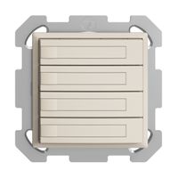 UP-KNX-Taster RGB EDUE, 250mW, o.LED, m.Papiereinlage, 4×Taste, 1×Tastenb. crema