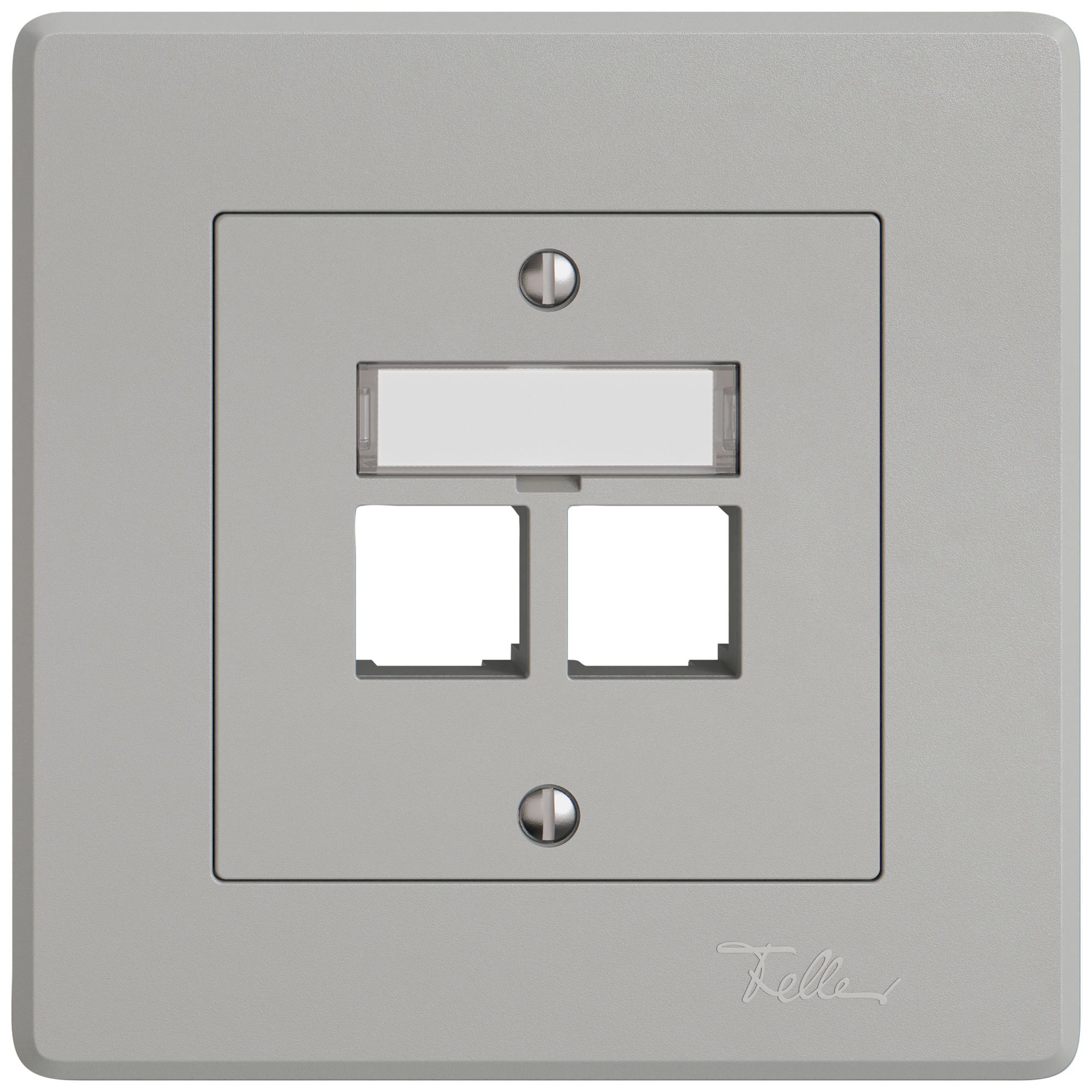 UP-Montageset EDIZIO.liv EASYNET S-One SNAPFIX® gerade 2×RJ45 hgu