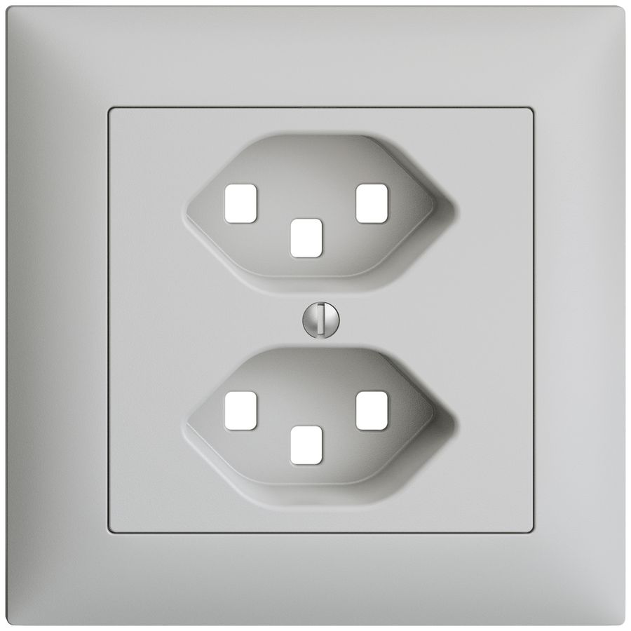 UP-Frontset EDIZIOdue hellgrau 88×88mm 2×T23