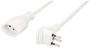 Verlängerung MAX HAURI T12 Flachwinkel/T13 Kinderschutz Td 3×1mm² 5m weiss