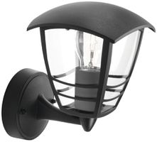 Wandarmleuchte Creek oben 60W E27 IP44 schwarz