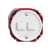 Interruttore a pulsante STANDARDdue Wiser SNAPFIX® c.staz.secondaria 2T 2A bi