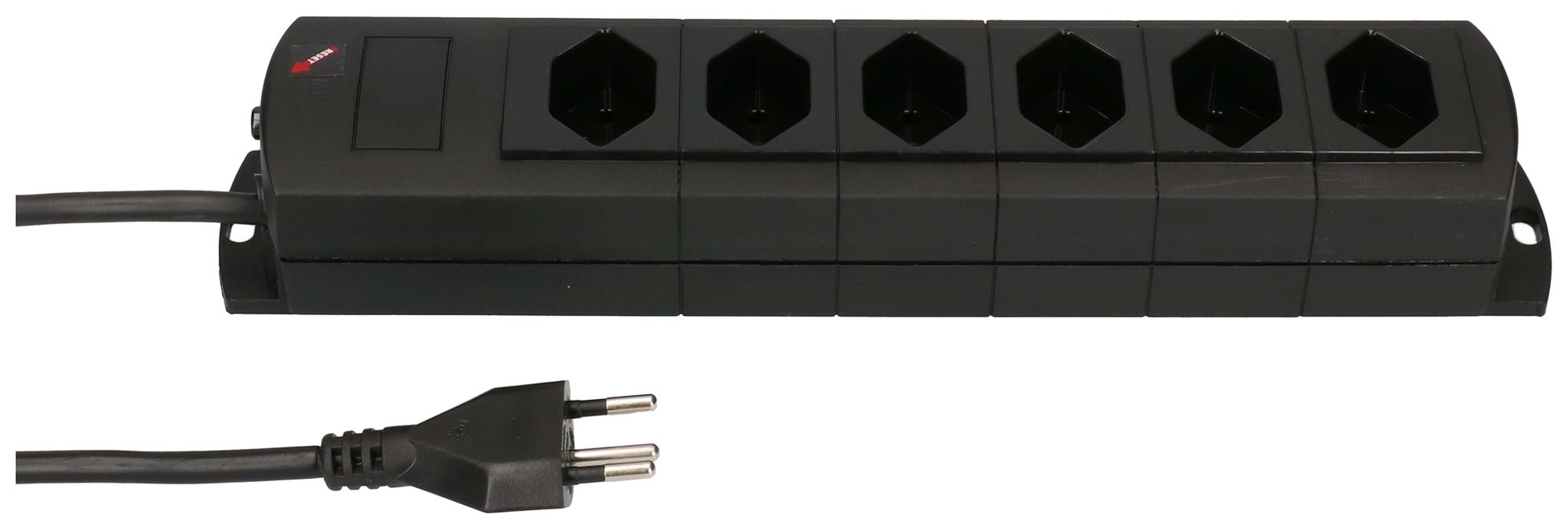 Prise multiple MH Prime-Line 6×T13 Td 3×1mm² 10m noir