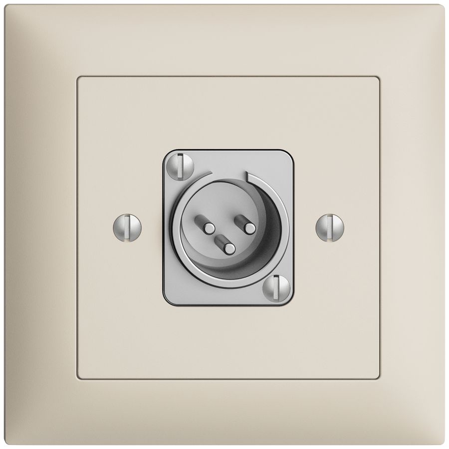 Anschlussdose XLR mit Stecker EDIZIOdue crema