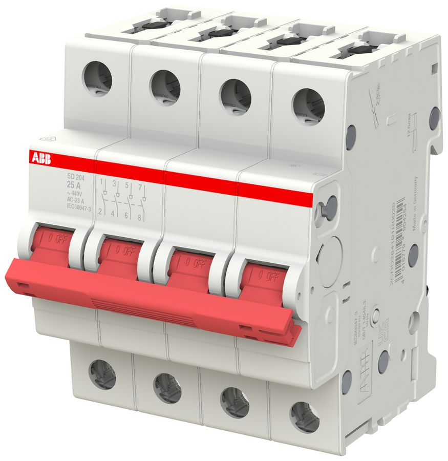REG-Lasttrennschalter ABB pro M compact SD204/25 25A 4P 440V 4TE