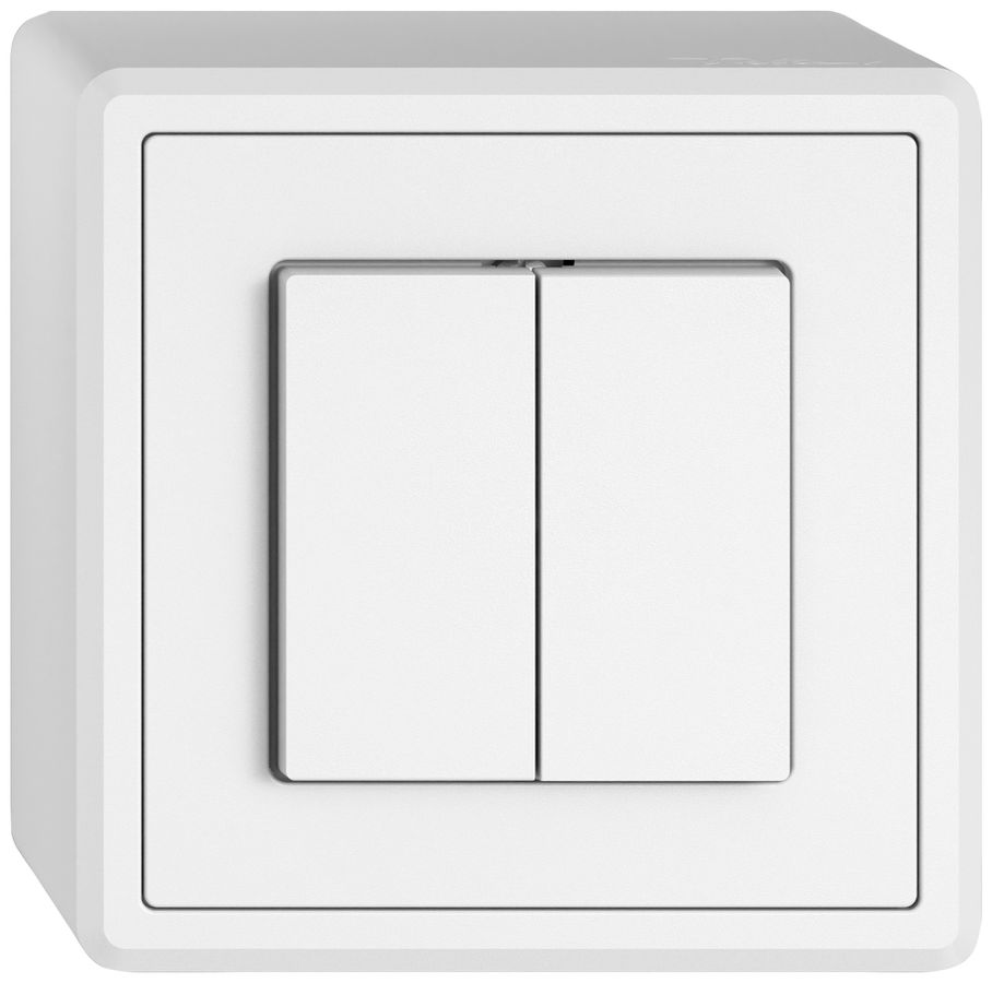 AP-Drucktaster EDIZIO.liv SNAPFIX® 2×AR/1P ws