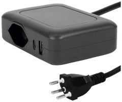 Ladestation Steffen IQ 1×T13 1×USB-A 1×USB-C anthrazit
