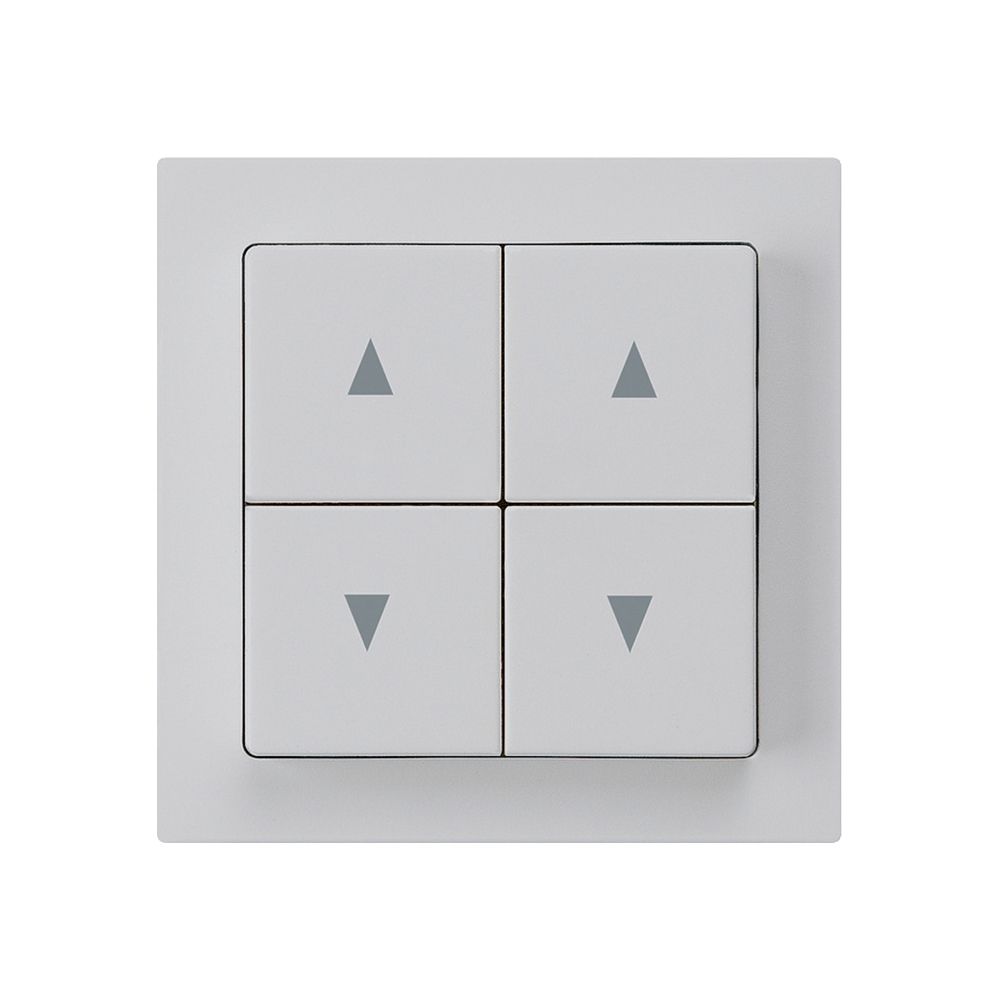 Frontset kallysto 60×60 mm hellgrau für Storenschalter/taster 4-fach
