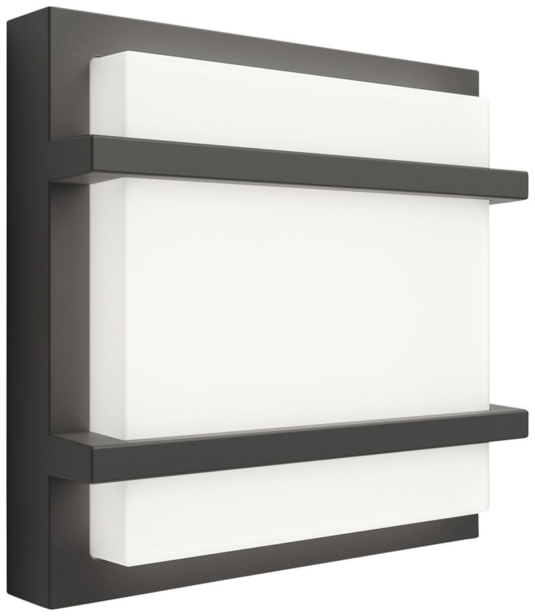 LED-Wandleuchte Philips Petronia 3.8W 800lm 827 IP44 anthrazit