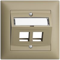 UP-Montageset EDIZIOdue FMI, mit Schrägauslasshaube, für 2×Keystone, sand