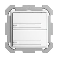 UP-KNX-Taster RGB EDUE, 250mW, m.RGB-LED, m.Papier., 2×Taste, 1×Tastenb., ws
