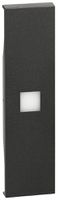 Tastenabdeckung Living Now 1 Modul mit grossem Beleuchtungsfenster schwarz