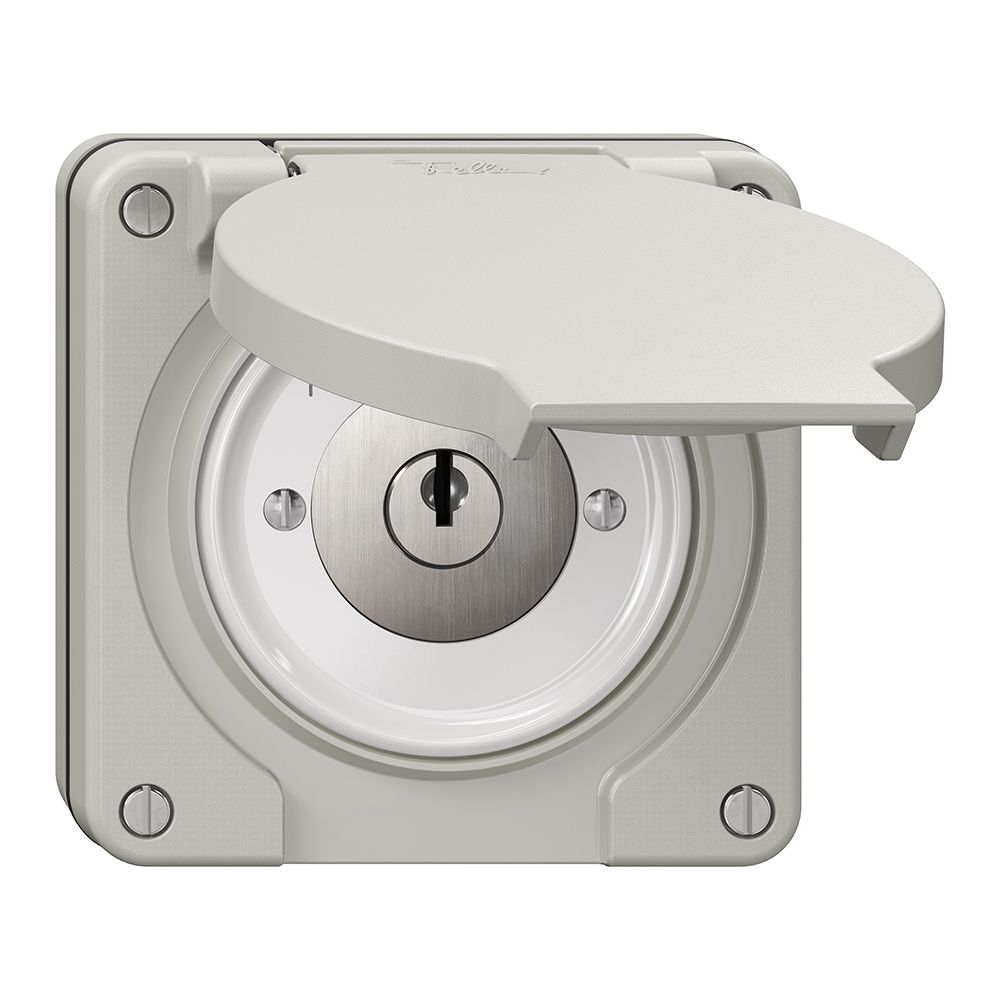 Contact pivotant NUP NEVO, avec serrure&2 clés, KS, 1->0<-2, gris clair