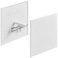 Steckdeckel HSB Slim mit Zentrumsschraube, 130×130mm, weiss halogenfrei