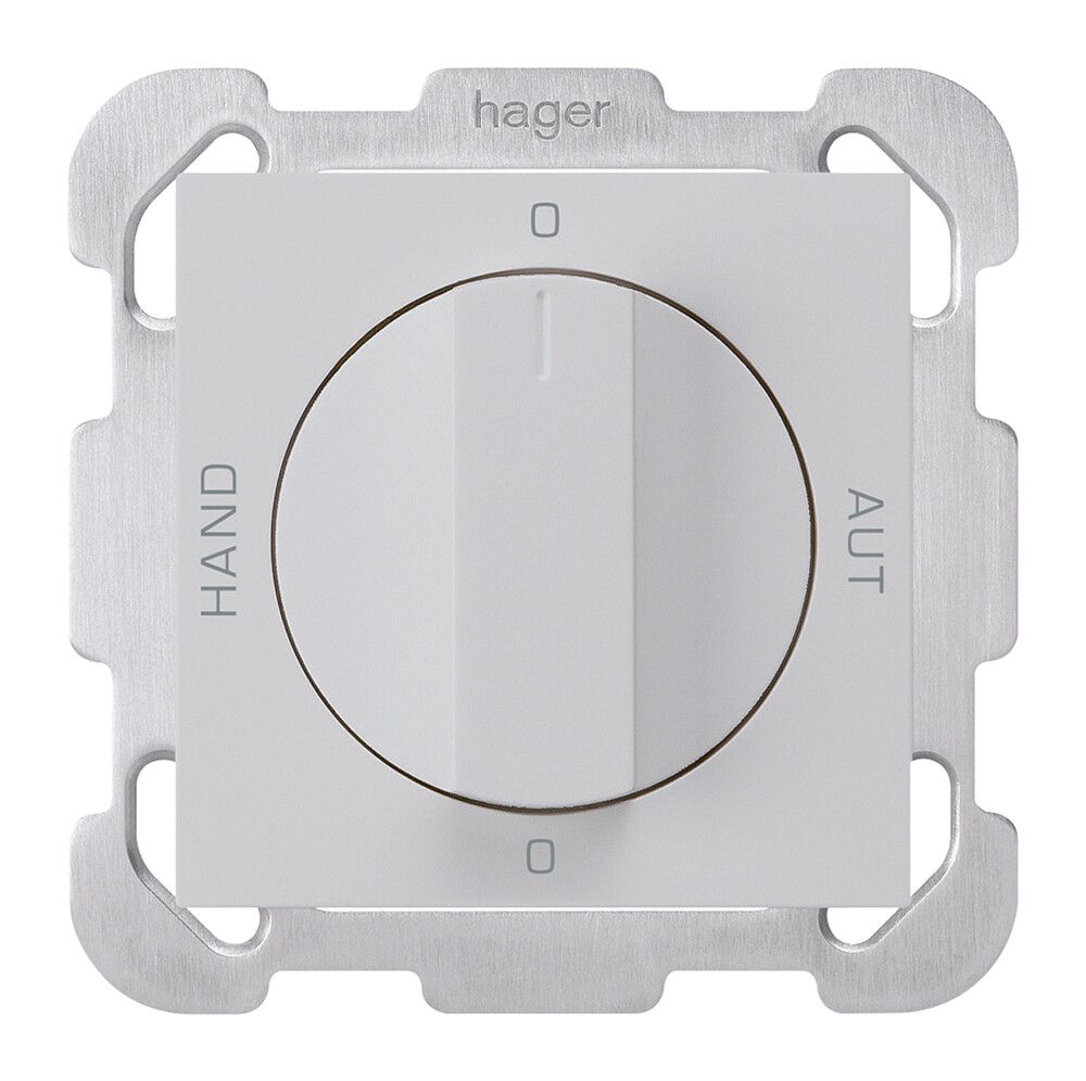 Interruttore rotativo INC 0-Hand-0-Aut. kallysto 2/1L grigio chiaro con manopola