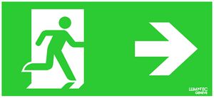 Piktogramm-Scheibe Lumatec A12 200.22/B5/HL3, zweiseitig Pfeil nach rechts/links