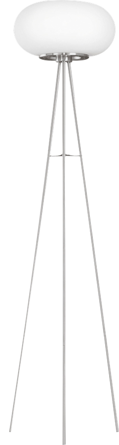 Lampada a stelo Optica ø 350x1570mm E27 2x60W, vetro opale