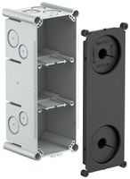 UP-Einlasskasten AGRO 3×1 650°C mit Schutzdeckel, M20/25, grau