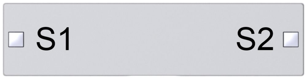 Taste SIDUS 4/8f zu Tastsensor mit Aufdruck S1/S2, alu