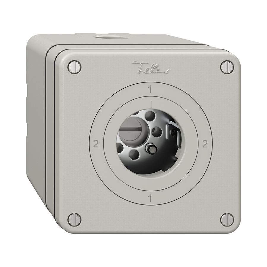 Interrupteur rotatif NAPU NEVO, 3/1L, sans cylindre, KS, 2-1-2-1, gris clair