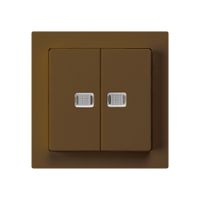 UP-Leuchtdruckschalter kallysto 1/3+3/1L mit 2 Linsen braun